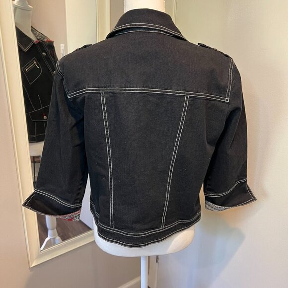 City Girl Nancy Bolen 2 pc Lightweight Embellished Silk trim Pant Set, Size 10 - Picture 9 of 16